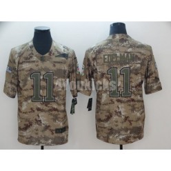 New England Patriots #11 Julian Edelman Camo Salute To Service Limited Nike NFL Men Jersey