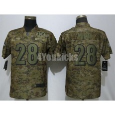 Women Nike Cincinnati Bengals #28 Joe Mixon Camo Salute To Service Limited Jersey