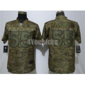 Women Nike Denver Broncos #55 Bradley Chubb Camo Salute To Service Limited Jersey