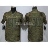 Women Nike Detroit Lions #20 Barry Sanders Camo Salute To Service Limited Jersey