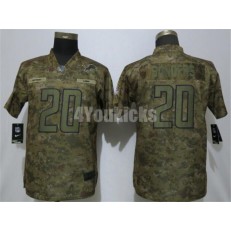Women Nike Detroit Lions #20 Barry Sanders Camo Salute To Service Limited Jersey