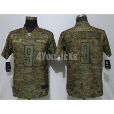 Women Nike Detroit Lions #9 Matthew Stafford Camo Salute To Service Limited Jersey