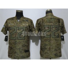 Women Nike Tennessee Titans #22 Derrick Henry Camo Salute To Service Limited Jersey