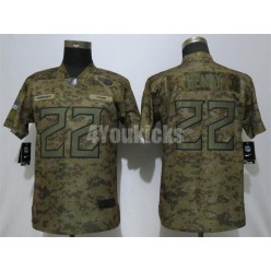 Women Nike Tennessee Titans #22 Derrick Henry Camo Salute To Service Limited Jersey