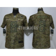 Women Nike Tennessee Titans #8 Marcus Mariota Camo Salute To Service Limited Jersey