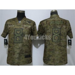 Women Nike Tennessee Titans #8 Marcus Mariota Camo Salute To Service Limited Jersey