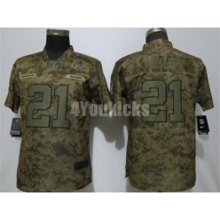 Women Nike Washington Redskins #21 Sean Taylor Camo Salute To Service Limited Jersey