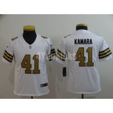 Youth Nike New Orleans Saints #41 Alvin Kamara White Color Rush Limited Jersey