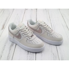 NIKE WMNS AIR FORCE 1 LOW METALLIC WHITE PINK 314219-021