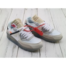 OFF-WHITE x NIKE AIR MAX 90 LIGHT GREY WHITE AA7293-100