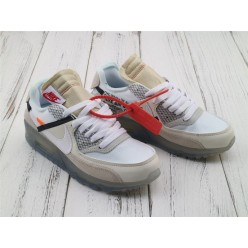 OFF-WHITE x NIKE AIR MAX 90 LIGHT GREY WHITE AA7293-100