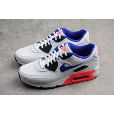 NIKE AIR MAX 90 ESSENTIAL WHITE ULTRAMARINE SOLAR RED BLACK 537384-136