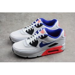 NIKE AIR MAX 90 ESSENTIAL WHITE ULTRAMARINE SOLAR RED BLACK 537384-136