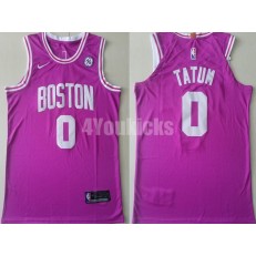 Boston Celtics #0 Jayson Tatum Purple Nike Authentic Jersey