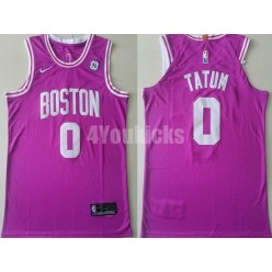 Boston Celtics #0 Jayson Tatum Purple Nike Authentic Jersey