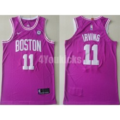 Boston Celtics #11 Kyrie Irving Purple Nike Authentic Jersey