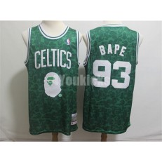 Boston Celtics #93 Bape Green Hardwood Classics Jersey