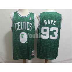 Boston Celtics #93 Bape Green Hardwood Classics Jersey