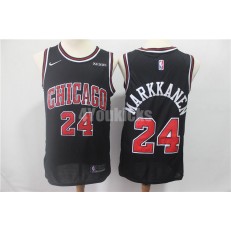 Chicago Bulls #24 Laur Markkanen Black Nike Swingman Jersey