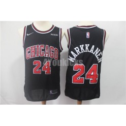 Chicago Bulls #24 Laur Markkanen Black Nike Swingman Jersey