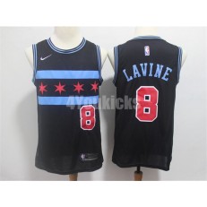 Chicago Bulls #8 Zach Lavine Black 2018-19 City Edition Nike Swingman Jersey