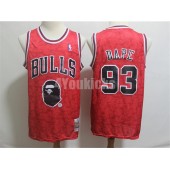 Chicago Bulls #93 Bape Red Hardwood Classics Jersey