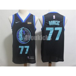 Dallas Mavericks #77 Luka Doncic Black 2018-19 City Edition Nike Swingman Jersey
