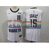 Denver Nuggets #15 Nikola Jokic White 2018-19 City Edition Nike Swingman Jersey
