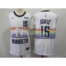 Denver Nuggets #15 Nikola Jokic White 2018-19 City Edition Nike Swingman Jersey