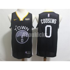 Golden State Warriors #0 DeMarcus Cousins Black 2018-19 City Edition Nike Swingman Jersey
