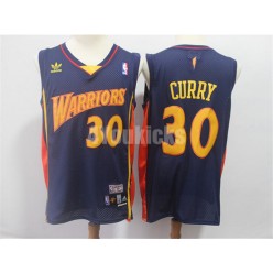 Golden State Warriors #30 Stephen Curry Navy Hardwood Classics Jersey