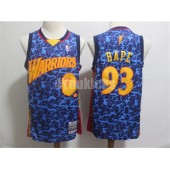 Golden State Warriors #93 Bape Blue Hardwood Classics Jersey
