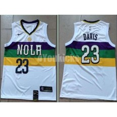 New Orleans Pelicans #23 Anthony Davis White 2018-19 City Edition Nike Swingman Jersey