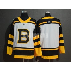 Boston Bruins Blank White 2019 Winter Classic Adidas NHL Men Jersey