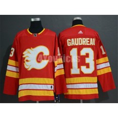 Calgary Flames #13 Johnny Gaudreau Red Alternate Adidas NHL Men Jersey