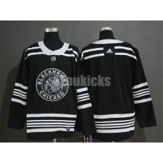 Chicago Blackhawks Blank Black 2019 Winter Classic Adidas NHL Men Jersey