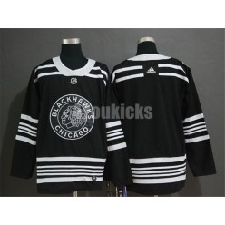 Chicago Blackhawks Blank Black 2019 Winter Classic Adidas NHL Men Jersey