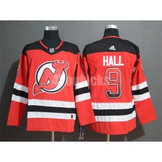 New Jersey Devils #9 Taylor Hall Red Drift Fashion Adidas NHL Men Jersey