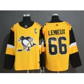 Pittsburgh Penguins #66 Mario Lemieux Gold Alternate Adidas NHL Men Jersey