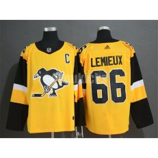 Pittsburgh Penguins #66 Mario Lemieux Gold Alternate Adidas NHL Men Jersey