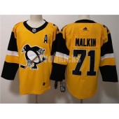 Pittsburgh Penguins #71 Evgeni Malkin Gold Gold Alternate Adidas NHL Men Jersey