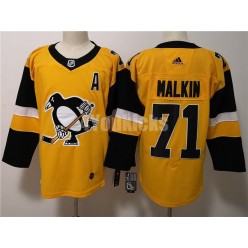 Pittsburgh Penguins #71 Evgeni Malkin Gold Gold Alternate Adidas NHL Men Jersey