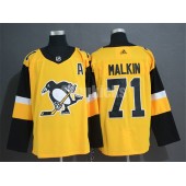 Pittsburgh Penguins #71 Evgeni Mlkin Gold Alternate Adidas NHL Men Jersey