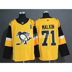 Pittsburgh Penguins #71 Evgeni Mlkin Gold Alternate Adidas NHL Men Jersey