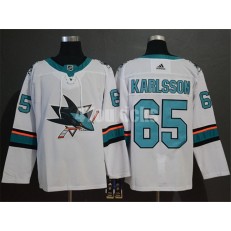 San Jose Sharks #65 Erik Karlsson White Adidas NHL Men Jersey