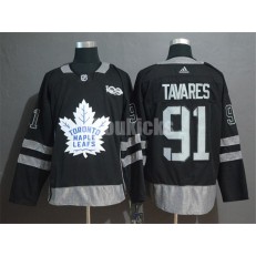 Toronto Maple Leafs #91 John Tavares Black 1917-2017 100th Anniversary Adidas NHL Men Jersey