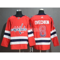 Washington Capitals #8 Alex Ovechkin Red Drift Fashion Adidas NHL Men Jersey