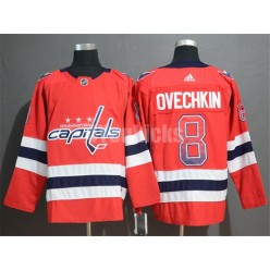Washington Capitals #8 Alex Ovechkin Red Drift Fashion Adidas NHL Men Jersey
