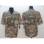 Kansas City Chiefs #87 Travis Kelce Camo Salute To Service Limited Nike NFL Men Jersey