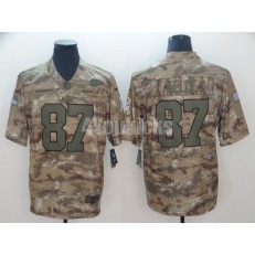 Kansas City Chiefs #87 Travis Kelce Camo Salute To Service Limited Nike NFL Men Jersey